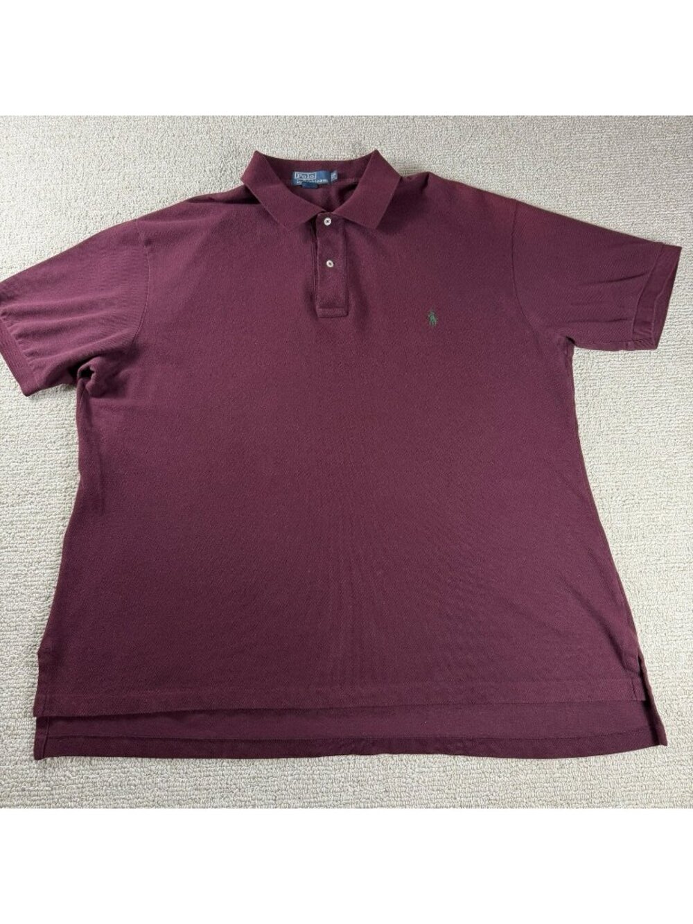 Polo Ralph Lauren Striped Short Sleeve Polo Shirt Maroon Blue Men’s Size 2XB